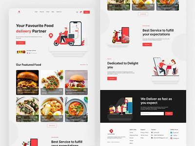Food delivery website design ui ux