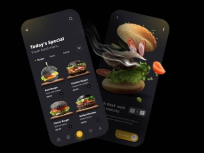 Burger Sale App design ui ux