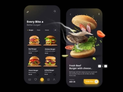 Better Burger Ordering App graphic design ui ux