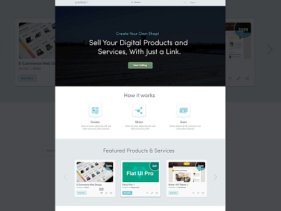 Ecommerce Home Page ecommerce interface marketplace ux website