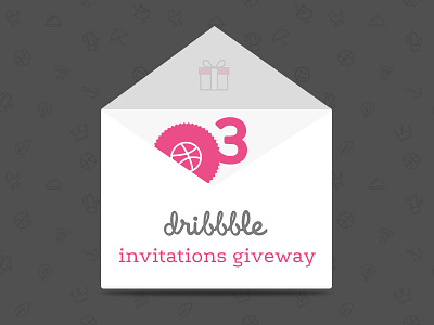 3 Dribbble Invitations Giveway dribbble invitation invitation invitation giveway invite