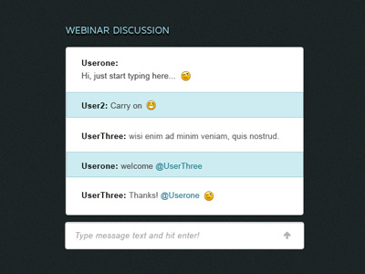 Webinar Chatbar chatting design ui webinar website