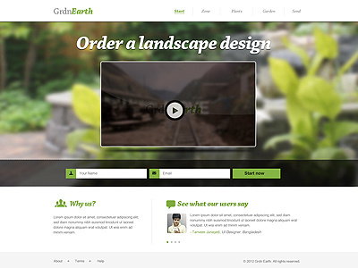 Grdn Earth design interface design landscape ui ux web design