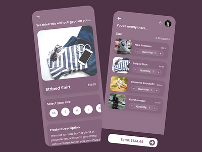 Fashion App - Shopping Details & Cart