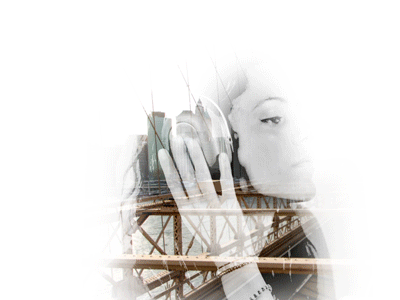 City lady after effects animation doubleexposure