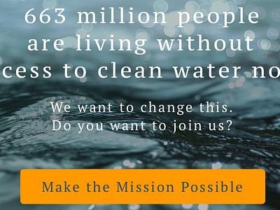 Water Mission - Landing Page