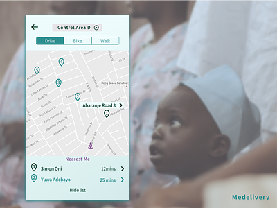 Medelivery - Location Tracker africa dailyui delivery geolocation health lagos location tracker medicine telemedicine ui ux