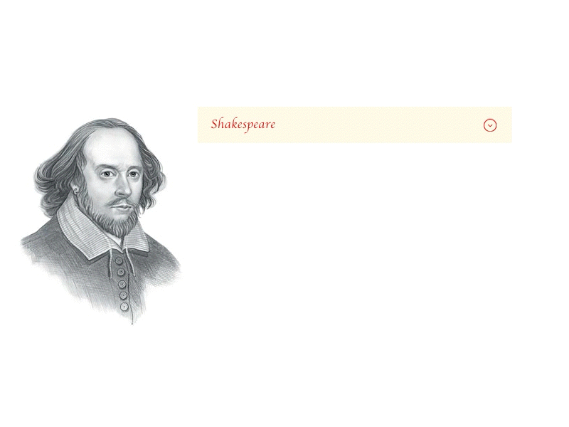 Shakespeare Drop Down