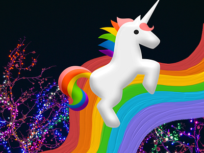 unicorn graphic 60$ 3d animation branding design graphic design logo motion graphics ui