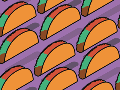 March of the tacos gif illustration motion graphics sxsw tacos tumblr