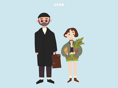 Léon 2d art character cute dribbble fanart graphic illustration