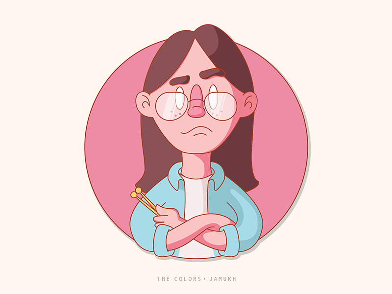 The COLORS x JAMUKH band live art character illustration