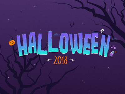 Halloween 2d art design dribbble halloween illustration typo