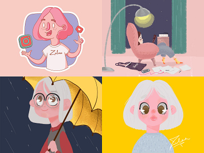 2018 2018 best of dribbble 2d charachter cute art illustation top4shots