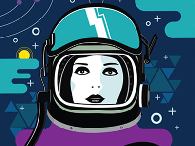 space girl illustration space girl vector