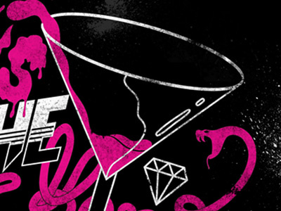 Who´s the fucker diamond illustration rock snake type