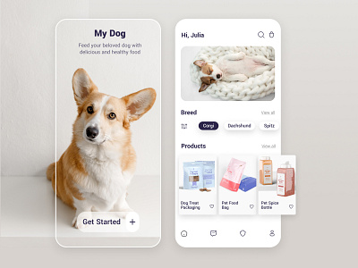 Mobile app My Dog design graphic design mobile ui web design