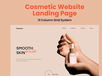 Cosmetic Landing Page adobe xd figma landing page product product design uiux design
