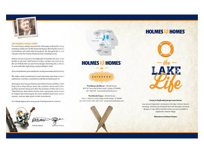 The Lake Life trifold holmes homes print the lake life trifiold