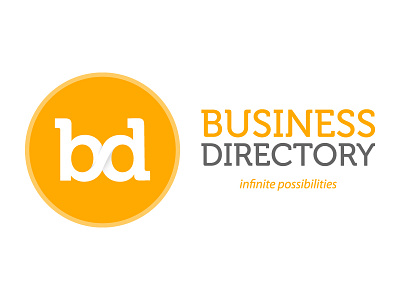 Business Directory Logo business directory infinite logo orange