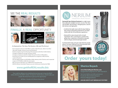 Nerium flier layout nerium print print design