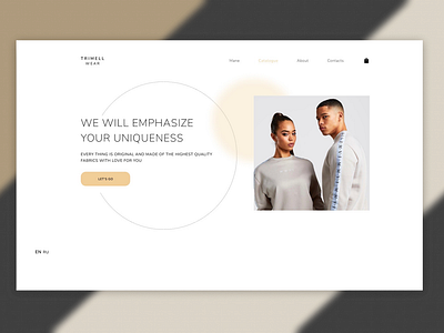 "Trimell Wear" Landing page for store