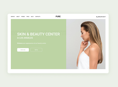 Redesign landing page for skin and beauty centre beauty beauty centre design redesign skin centre typography ui ux web