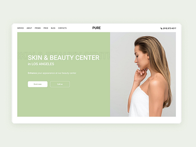 Redesign landing page for skin and beauty centre beauty beauty centre design redesign skin centre typography ui ux web