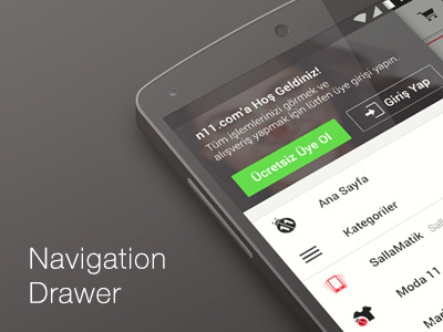 Navigation Drawer Design android android design left menu login mobile design navigation