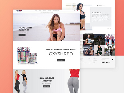 Ehplabs - Website Redesign exercise fat loss fitness muscle oxyshred performance recovery shape shop tone website design workout
