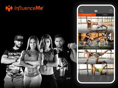 Influenceme android design diet exercise feeds fitness fitness app gym ios progress warmup workout