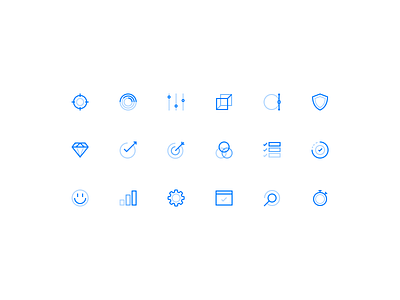 Coletiv - Website icons design grid iconography icons ui web website