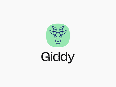 Giddy – Logotype brand branding goat identity logo logotype symbol typogaphy