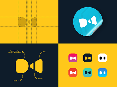 DK - Geometric Logo Design Presentation adobe illustrator adobe photoshop colors dk geometric grid icons logo design presentation stickers
