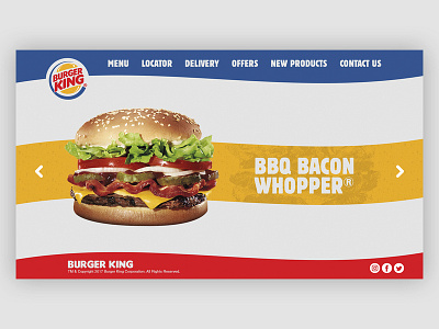 Burger King Web Design adobe adobe ilustrator adobe photoshop burger king web deisgn