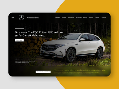 Mercedes-Benz Web Design adobe illustrator adobe photoshop mercedes benz webdesign