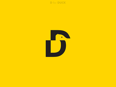 D for DUCK - Logo adobe illustrator adobe photoshop black color duck logo logodesign yellow
