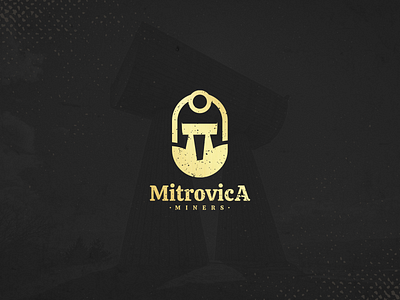 Mitrovica Miners adobe illustrator adobe photoshop gold kosovo logo mitrovica vintage logo