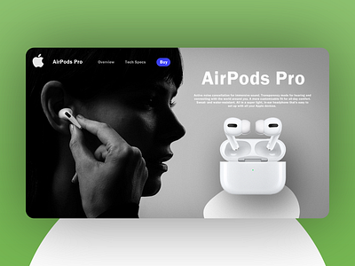 Apple Airpods Pro - Web Design adobe illustrator adobe photoshop airpods apple colors pro webdesign website