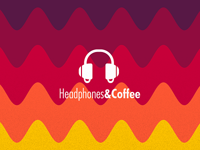 Headphones & Coffee Logo coffee headphones illustrator logodesign photoshop