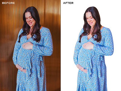 Remove double chins from maternity photos