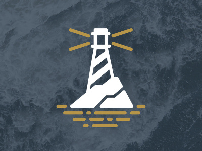 Third Coast Coding Logo graphic icon lighthouse line art logo