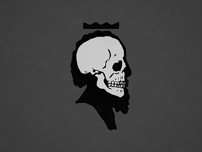 Thus Always To Tyrants illustration king mortality portrait profile skull