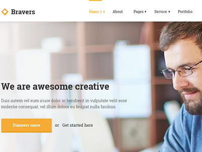 Bravers Corporate Creative Html Template agency business corporate creative html5 multipurpose one page startup