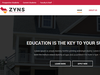 Zyns Univarsity app page bootstrap clean corporate creative doctor landing page multi purpose onepage responsive