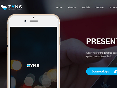 Zyns APP Landing Page app page bootstrap clean corporate creative doctor landing page multi purpose onepage responsive