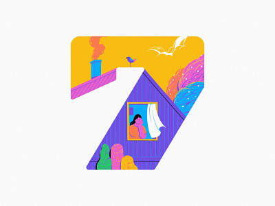 7 2020 36daysoftype 7 art branding design illustration logo numbers typography ui