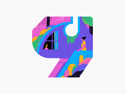 9 2020 9 art branding design garden home illustration logo series typography
