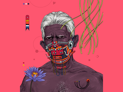 Is ritual a mask too? art covid design illustration kerala mask people sajid