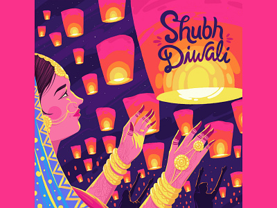 Shubh Diwali 2020 art celebration diwali illustration india pinterest shubhdiwali